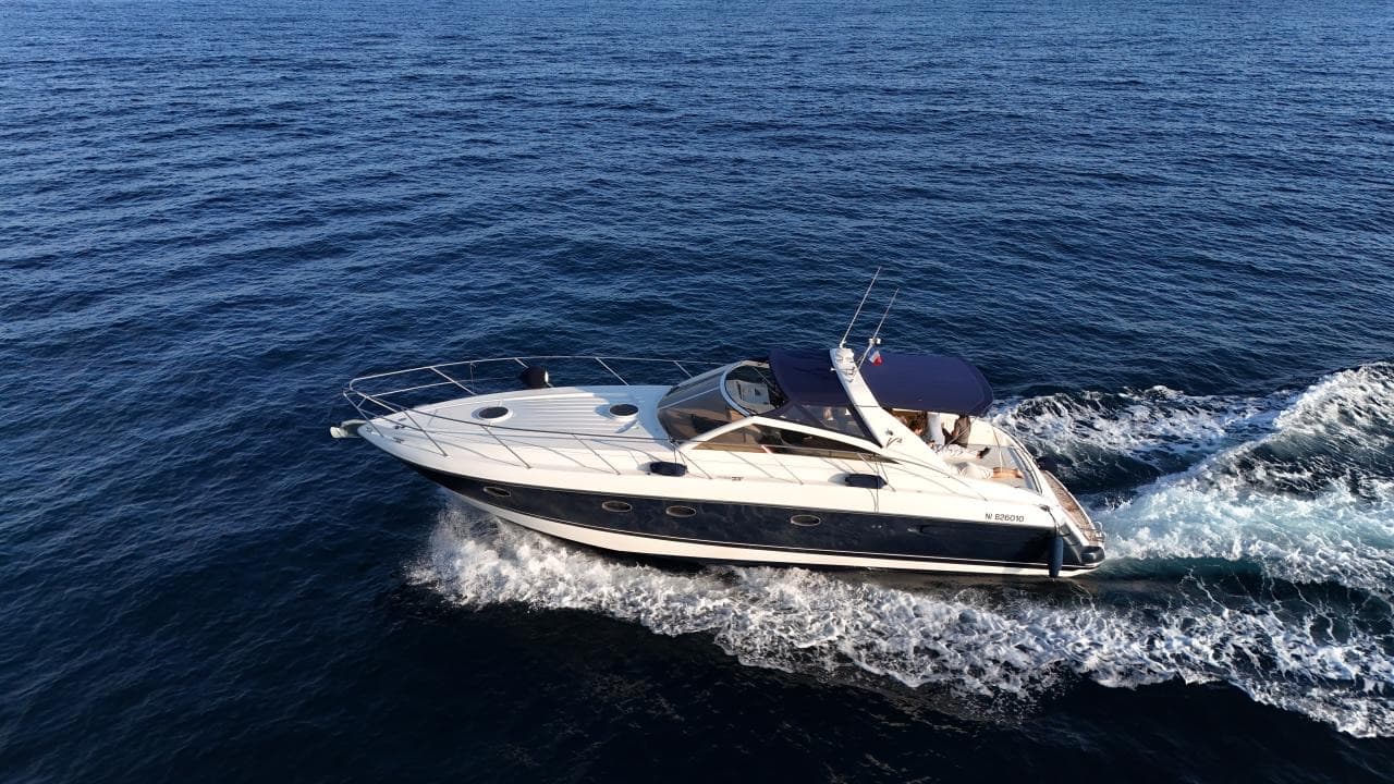 Princess V42, yacht charter on the French Riviera